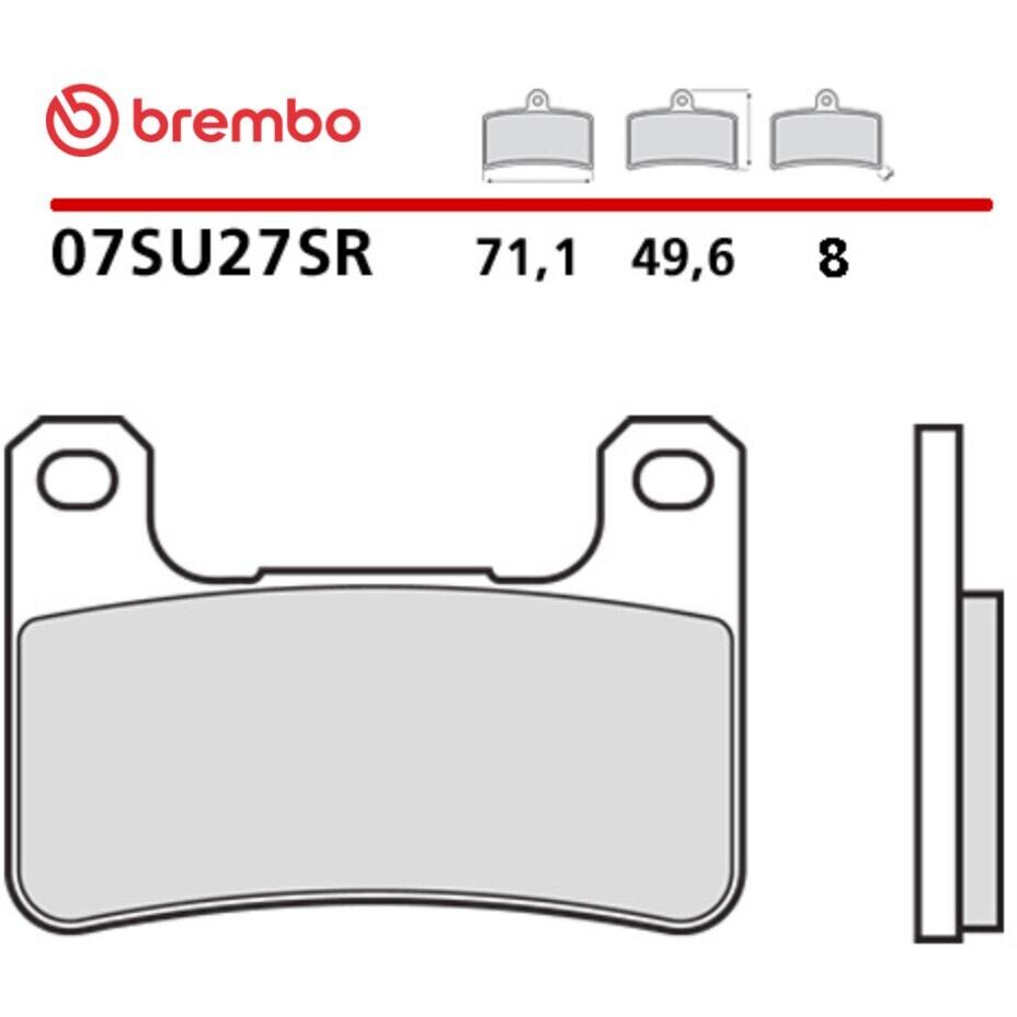 Plaquettes de frein avant sport frittées Brembo SR 07SU27SR pour moto