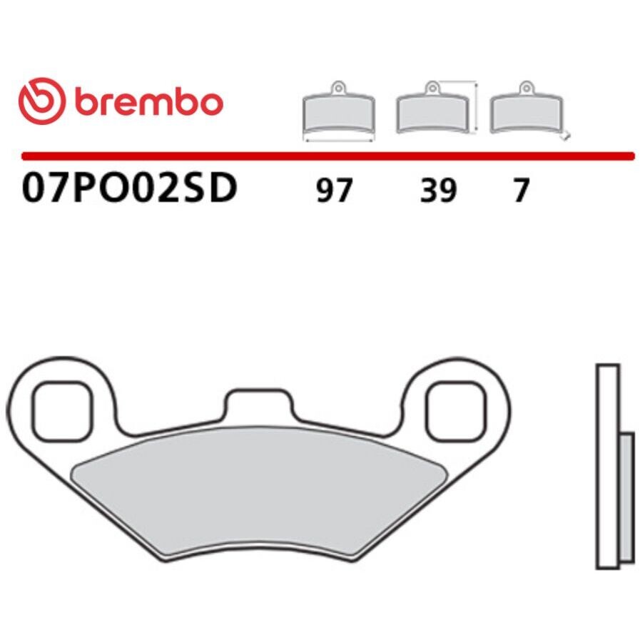 Plaquettes de frein frittées Brembo SD 07PO02SD pour moto enduro