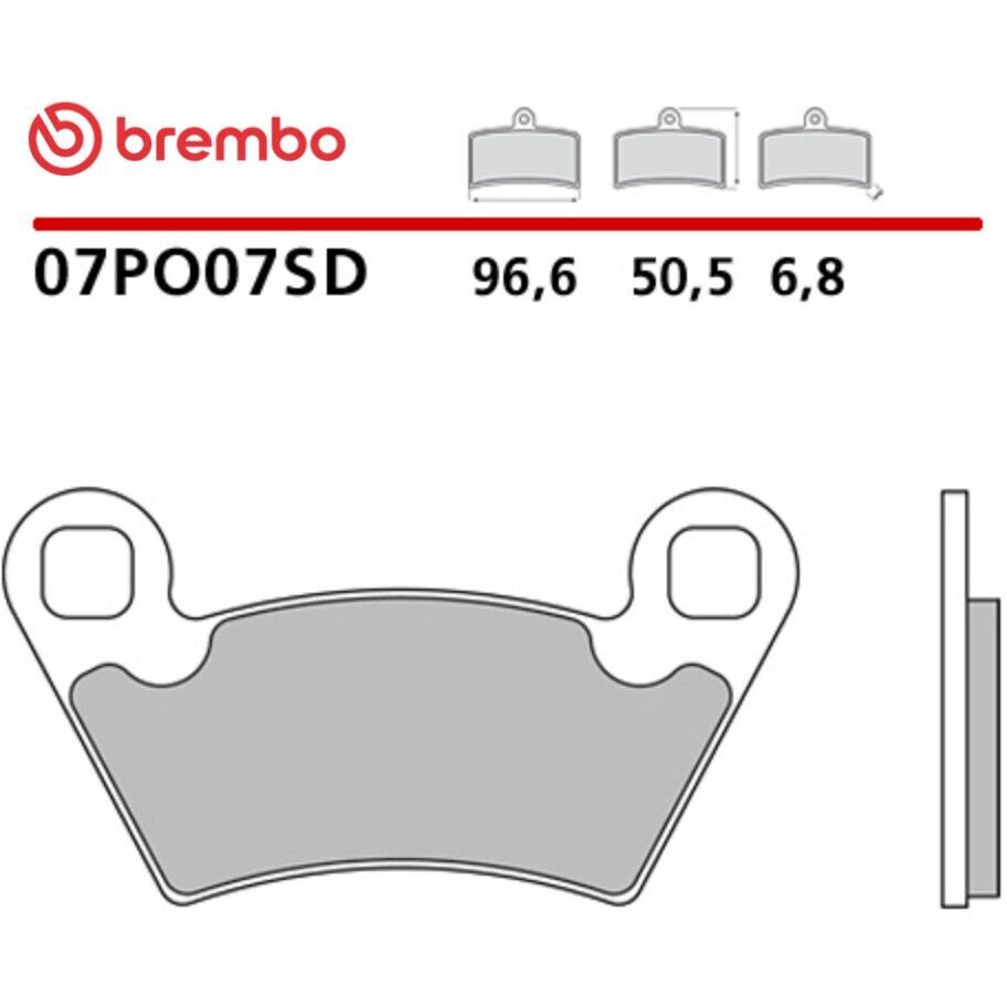 Plaquettes de frein frittées Brembo SD 07PO07SD pour moto enduro