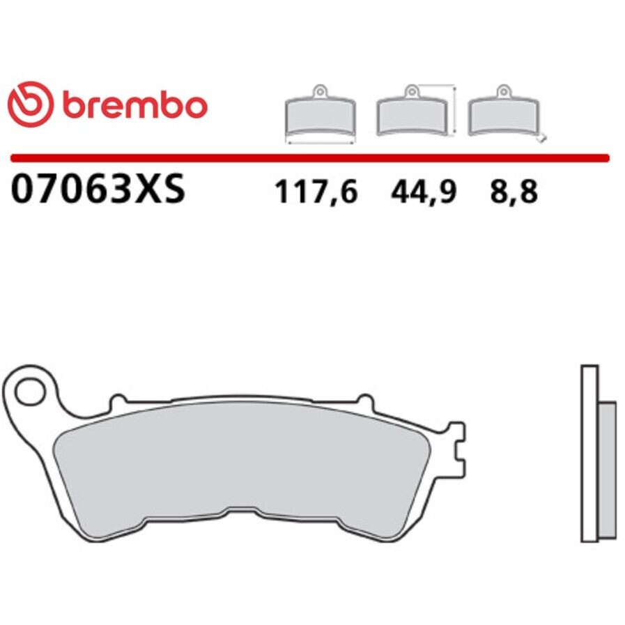 Plaquettes de frein frittées Brembo XS 07063XS pour scooters maxi