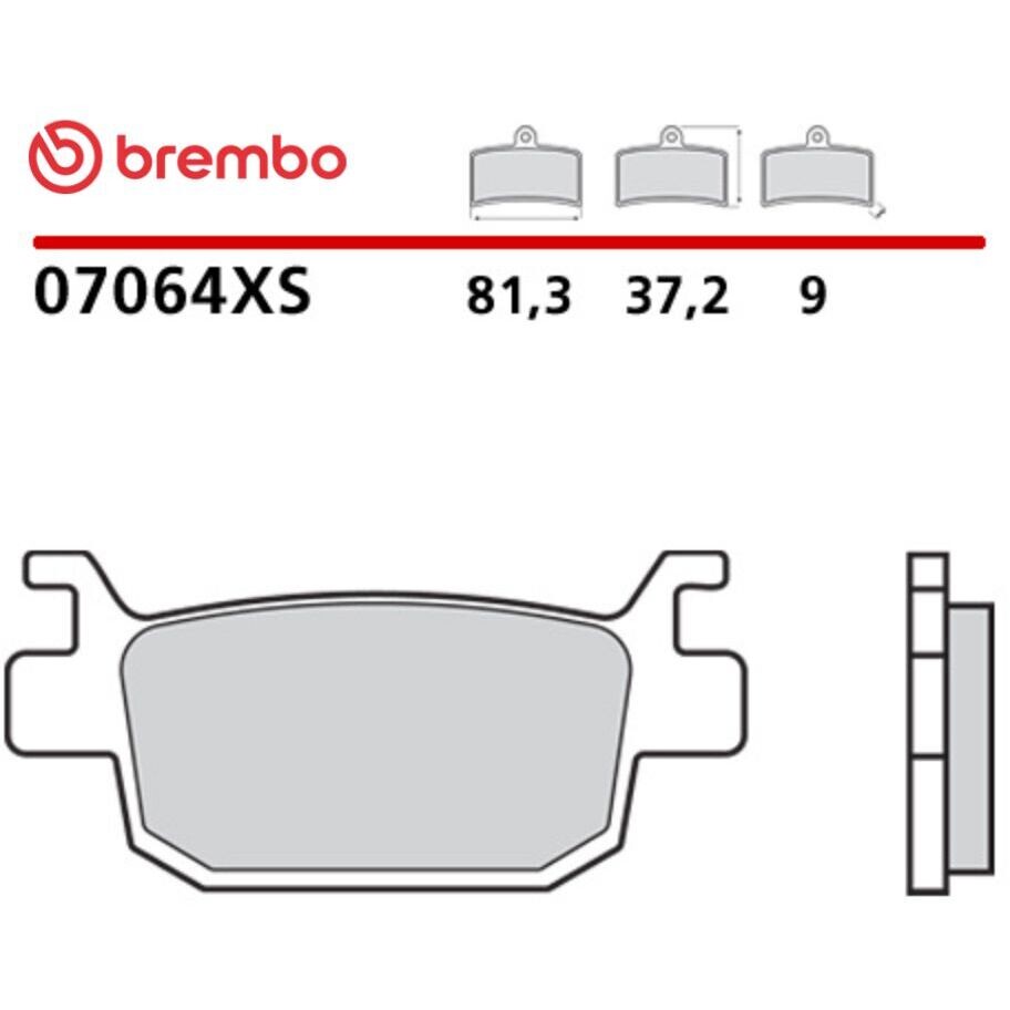 Plaquettes de frein frittées Brembo XS 07064XS pour scooters maxi