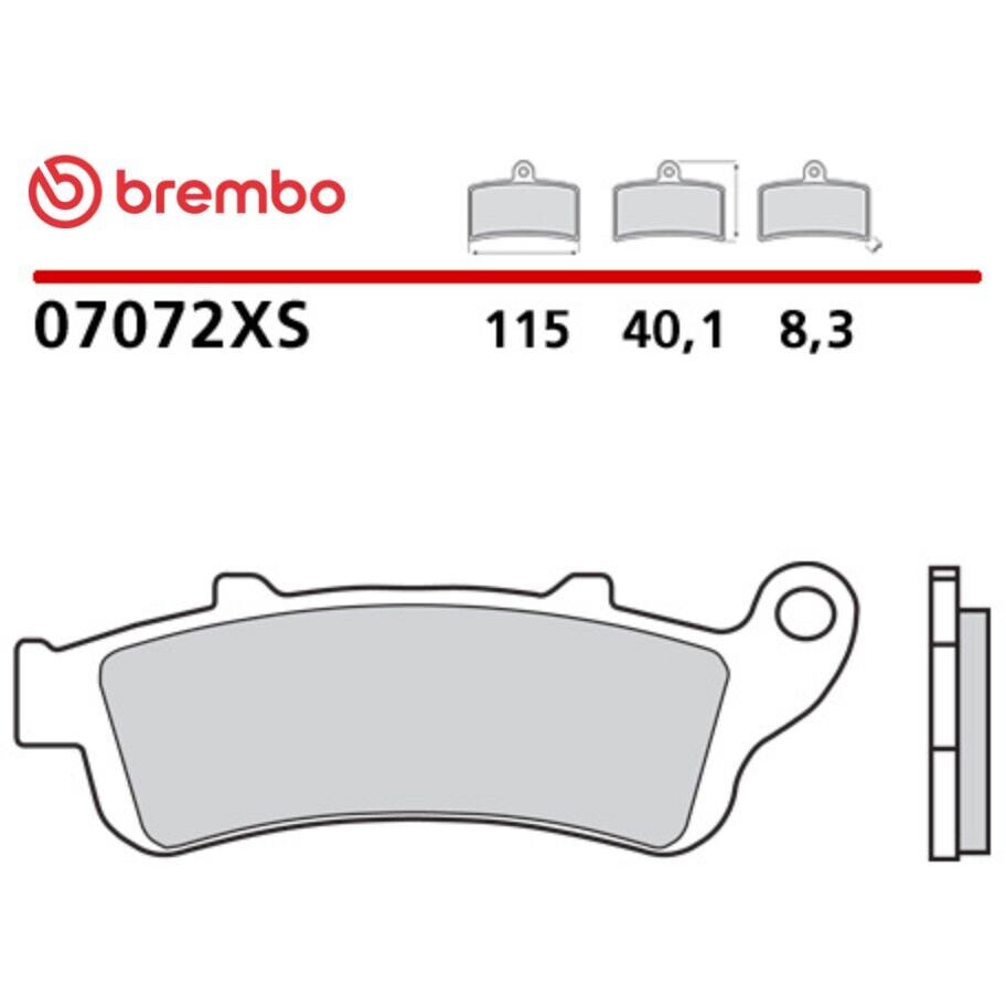 Plaquettes de frein frittées Brembo XS 07072XS pour scooters maxi, avant, compatibles avec les modèles HONDA Silver Wing ABS (FJS A) 600 (2005-2009), Silver Wing (FJS D) 400 (2006-2008) et autres.