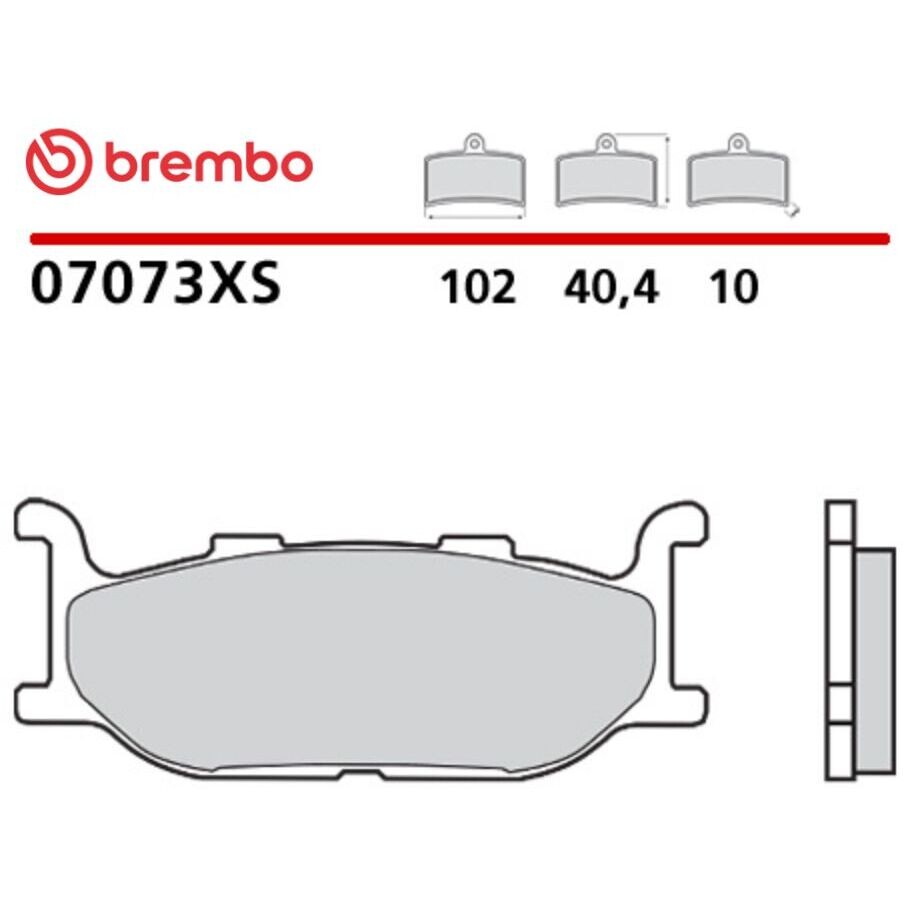 Plaquettes de frein frittées Brembo XS 07073XS pour scooters maxi, avant, compatibles avec les modèles SYM NH T (2019-2020), NH X (2019-2020) et autres.
