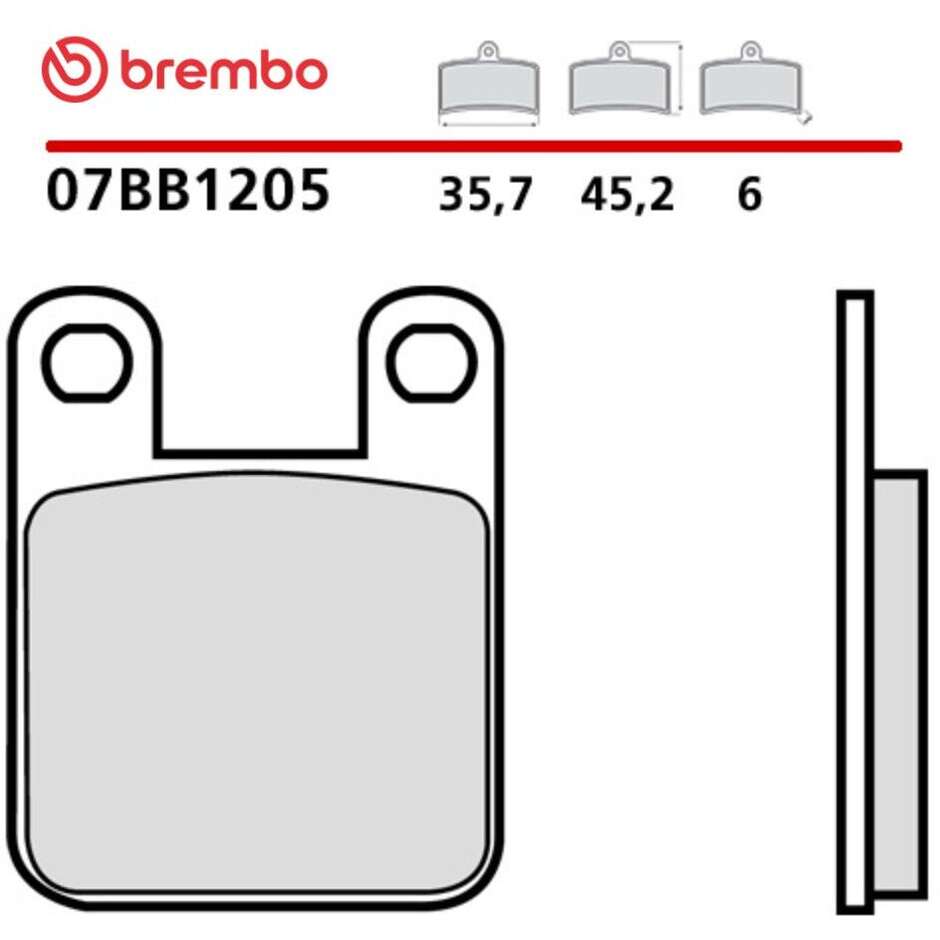 Plaquettes de frein moto en carbone-céramique Brembo CC 07BB1205
