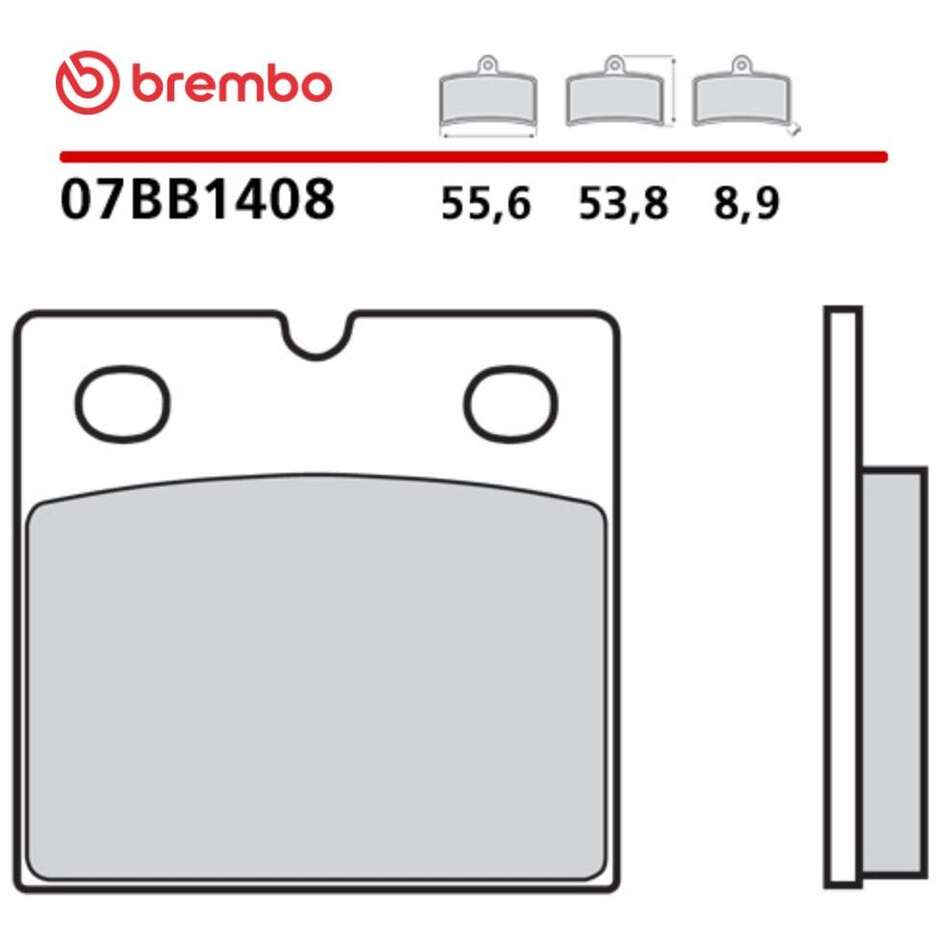 Plaquettes de frein moto en carbone-céramique Brembo CC 07BB1408