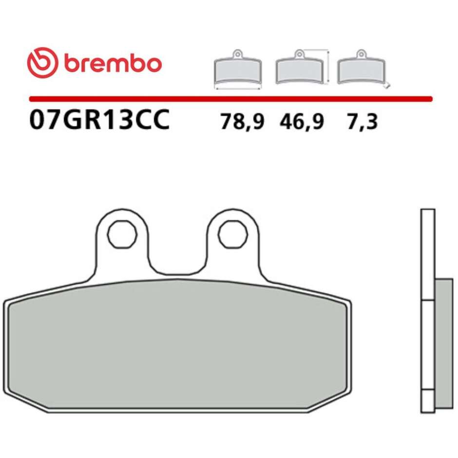 Plaquettes de frein moto en carbone-céramique Brembo CC 07GR13CC