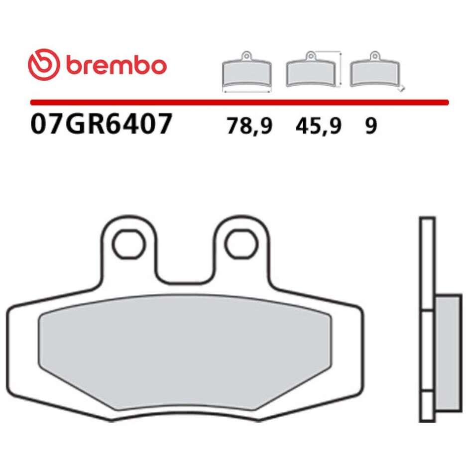 Plaquettes de frein moto en carbone-céramique Brembo CC 07GR6407