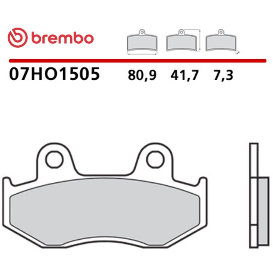 Plaquettes de frein moto en carbone-céramique Brembo CC 07HO1505