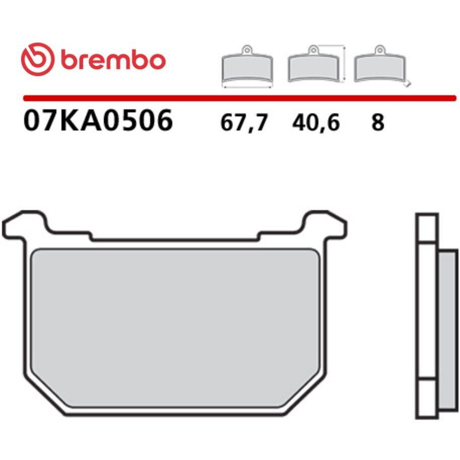 Plaquettes de frein moto en carbone-céramique Brembo CC 07KA0506