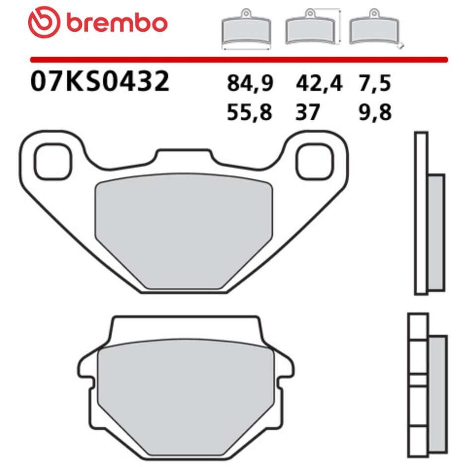 Plaquettes de frein moto en carbone-céramique Brembo CC 07KS0432