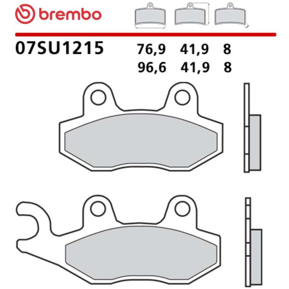 Plaquettes de frein moto en carbone-céramique Brembo CC 07SU1215