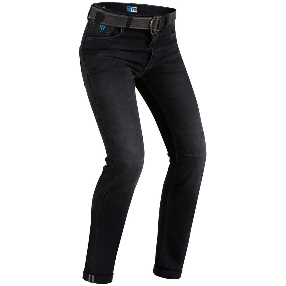 Pmj Approved Motorcycle Jeans Pants CAFERACER Black