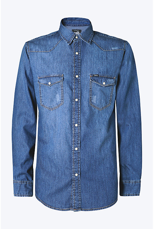 Jeans store fabric shirt