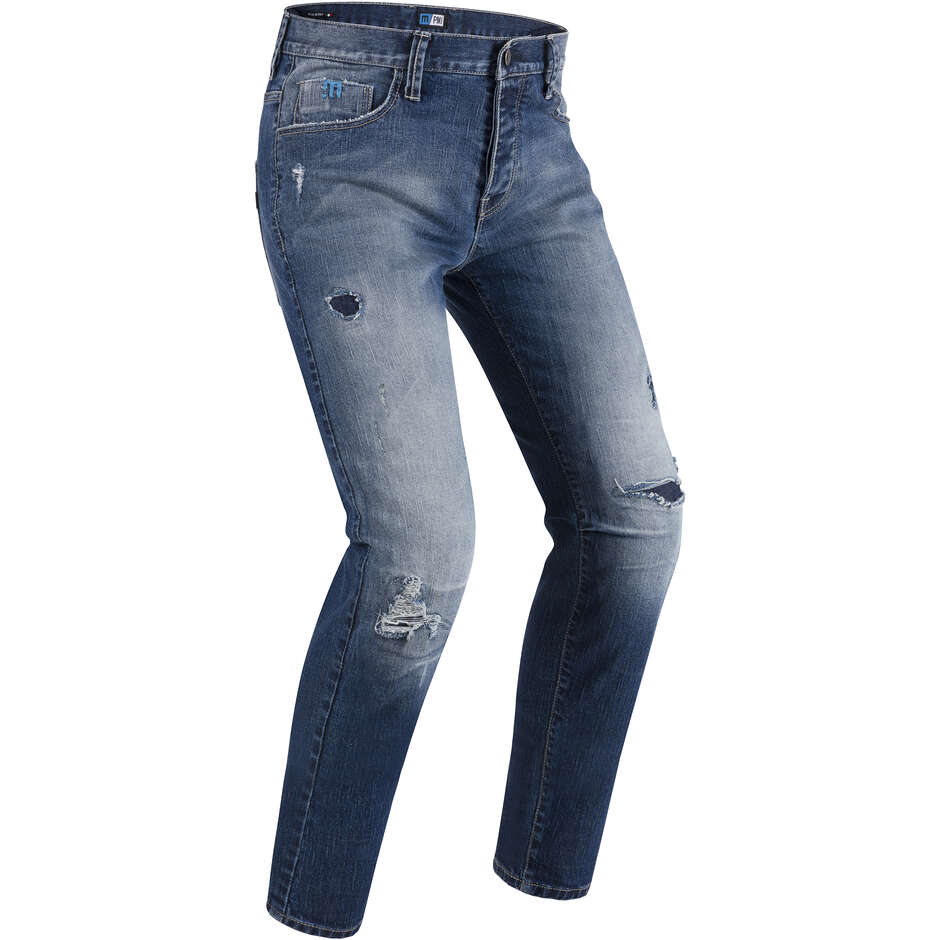 Pmj STREET Stone Washed Motorcycle Jeans Pants