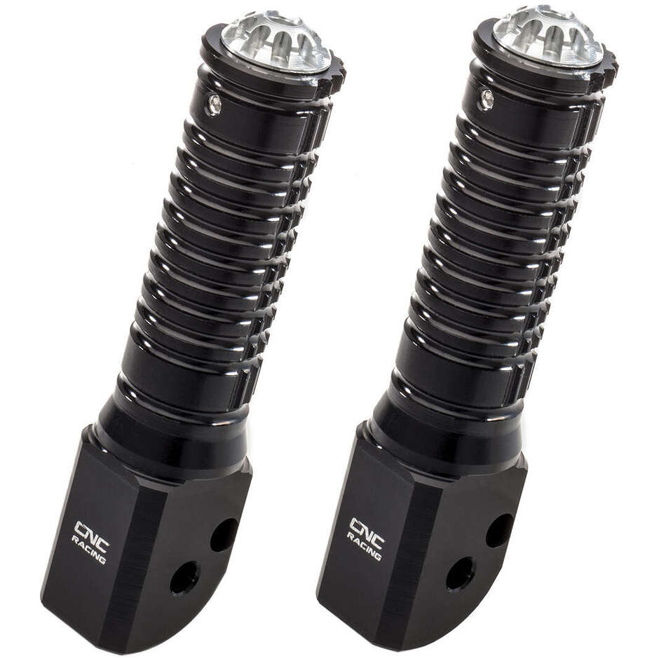Poggiapiedi passeggero per pedane originali Ducati CNC Racing PC122 Nero