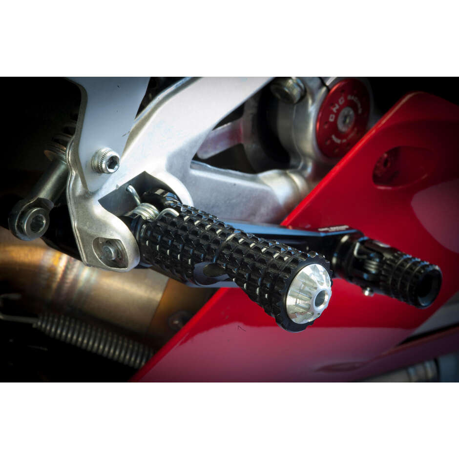 Poggiapiedi per pedane pilota originali Ducati MV Agusta CNC Racing PC110 Nero