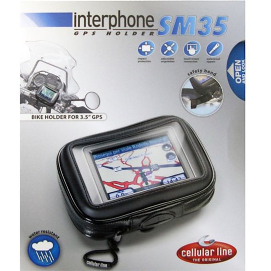 Porta Navigatore Moto Universale CellularLine Impermeabile Dispositivi Fino 3.5"