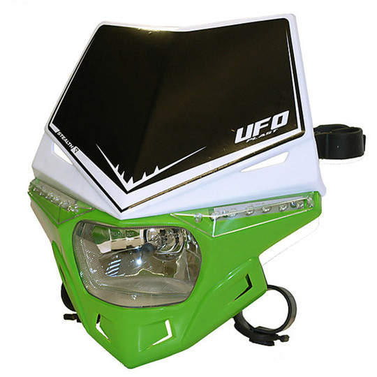 Portafaro Moto Cross Enduro Ufo Plast Stealth Bicolore Verde Bianco