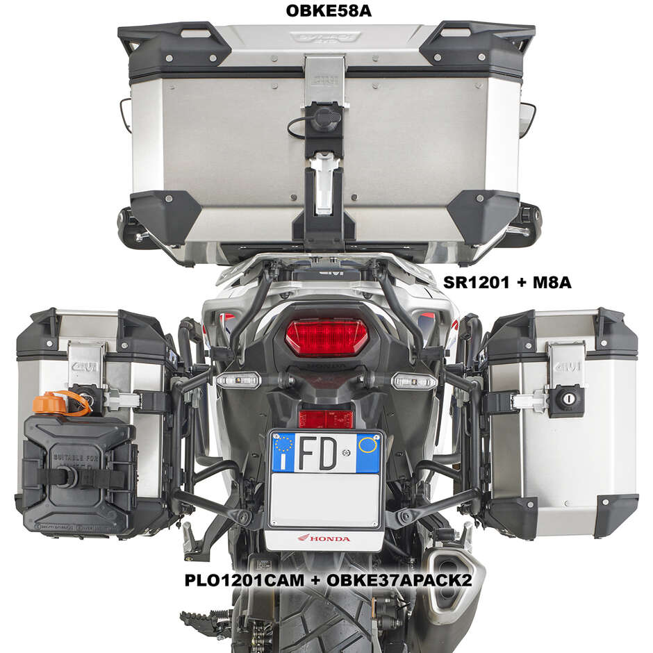 Portavaligie laterale PL ONE-FIT per valigie MONOKEY CAM-SIDE Givi PLO1201CAM Per HONDA XL 750 Transalp (23 > 24)