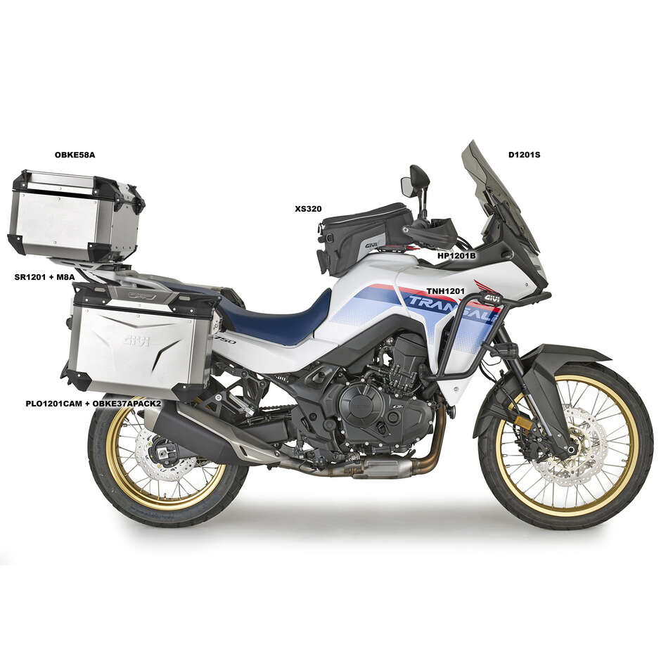 Portavaligie laterale PL ONE-FIT per valigie MONOKEY CAM-SIDE Givi PLO1201CAM Per HONDA XL 750 Transalp (23 > 24)