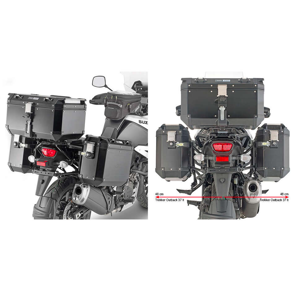 Portavaligie laterale PL ONE-FIT per valigie MONOKEY CAM-SIDE Givi PLO3118CAM Per SUZUKI V-Strom 1050 / V-Strom 1050 XT / V-Strom 1050 SE (20 > 24); V-Storm 1050 DE (23)