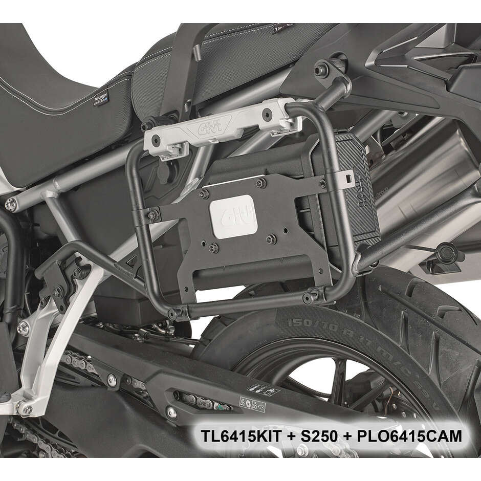 Portavaligie laterale PL ONE-FIT per valigie MONOKEY CAM-SIDE Givi PLO6425CAM Per TRIUMPH Tiger 900 (20 > 24)