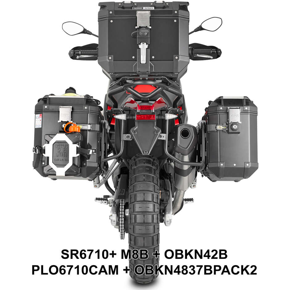 Portavaligie laterale PL ONE-FIT per valigie MONOKEY CAM-SIDE Givi PLO6710CAM Per APRILIA Tuareg 660 (21 > 24)