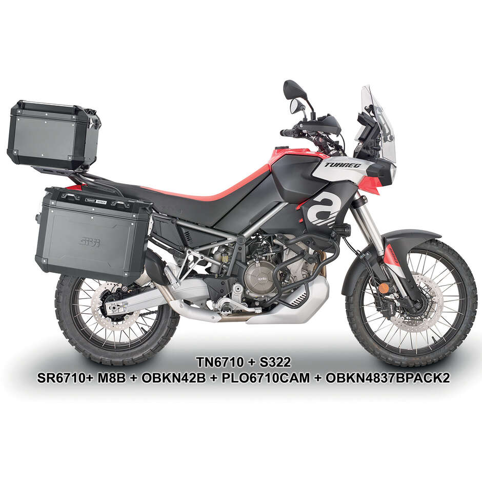 Portavaligie laterale PL ONE-FIT per valigie MONOKEY CAM-SIDE Givi PLO6710CAM Per APRILIA Tuareg 660 (21 > 24)