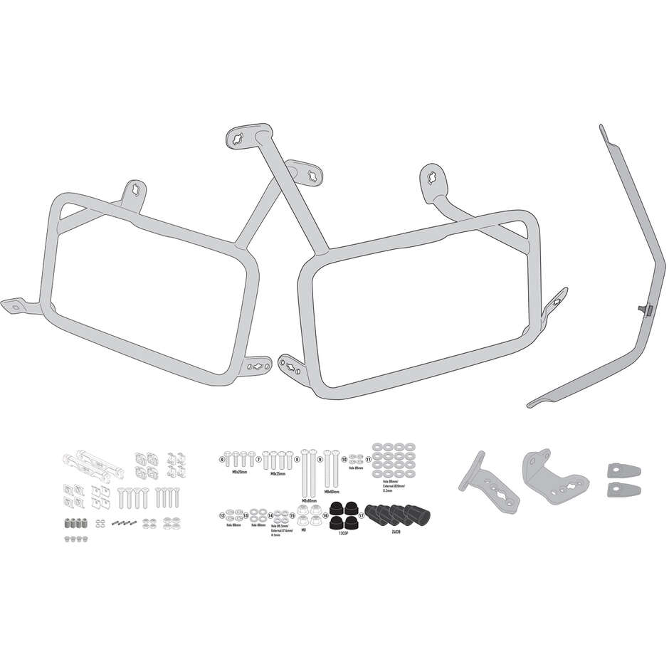 Portavaligie laterale PL ONE-FIT per valigie MONOKEY CAM-SIDE Givi PLO7717CAM Per KTM 790 Adventure R (19-20); 790 Adventure (19-26); 890 Adventure (21-26); 890 SMT (23-25)