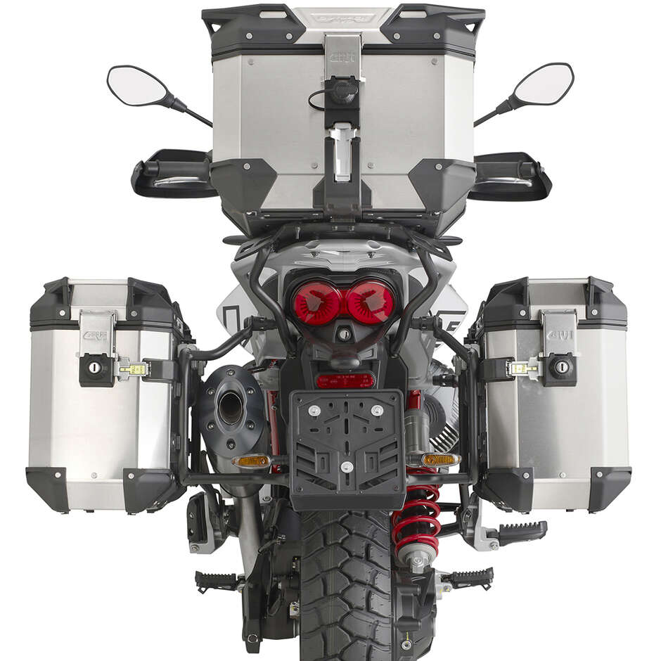 Portavaligie laterale PL ONE-FIT per valigie MONOKEY CAM-SIDE Givi PLO8209CAM Per MOTO GUZZI V85 TT (24)