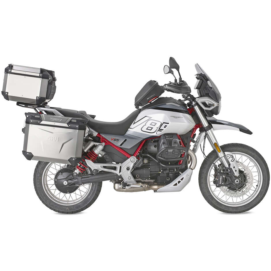 Portavaligie laterale PL ONE-FIT per valigie MONOKEY CAM-SIDE Givi PLO8209CAM Per MOTO GUZZI V85 TT (24)