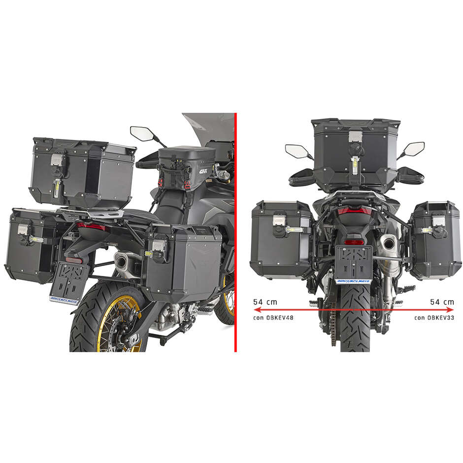 Portavaligie laterale PL ONE-FIT per valigie MONOKEY CAM-SIDE Givi PLO9260CAM Per VOGE Valico 900 DSX (24)