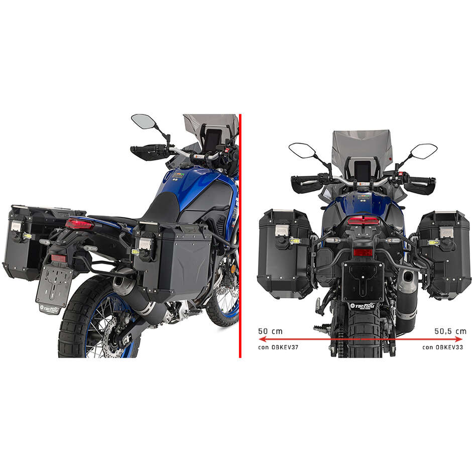 Portavaligie Laterale PL ONE-FIT Per Valigie MONOKEY CAM-SIDE Trekker Outback/Canyon GIVI Specifico Per YAMAHA Tenere 700 (19-26)