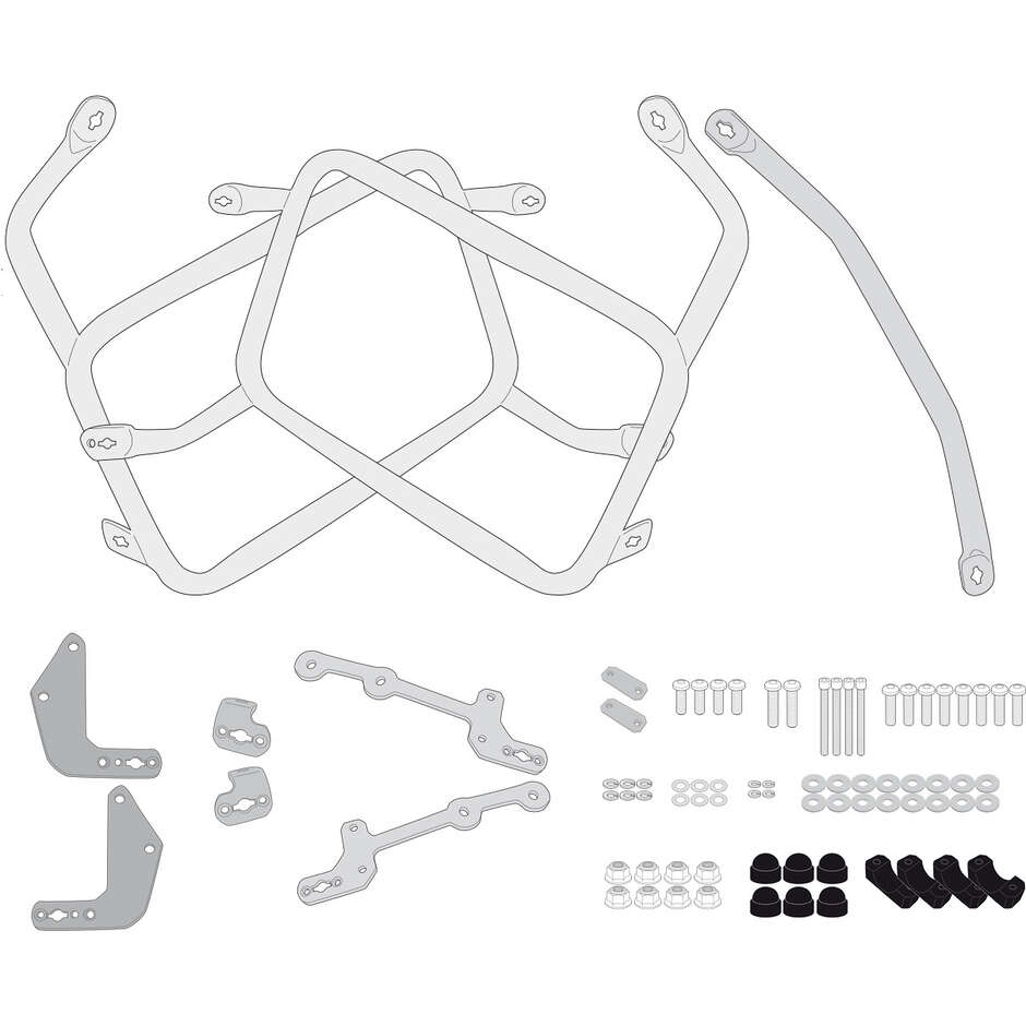 Portavaligie laterale PL ONE-FIT per valigie MONOKEY Givi PLO2159MK Per YAMAHA Tracer 9 / Tracer 9 GT / Tracer 9 GT+ (21 > 24)
