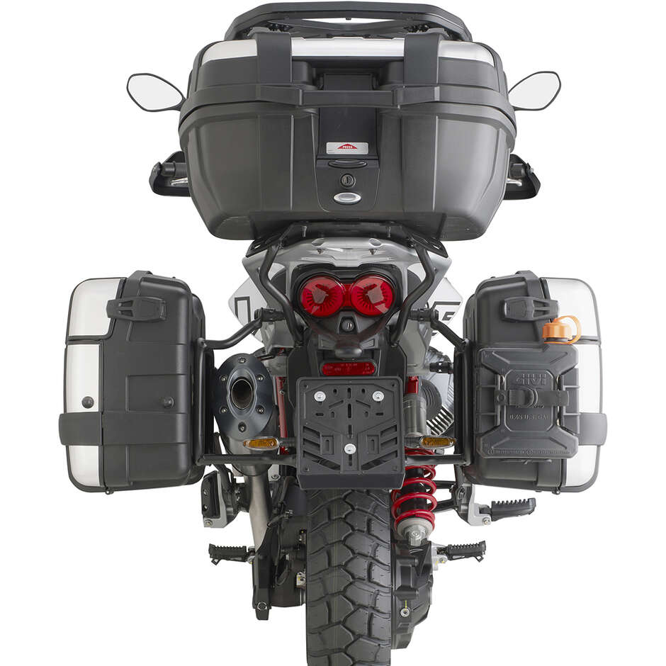 Portavaligie laterale PL ONE-FIT per valigie MONOKEY Givi PLO8209MK Per MOTO GUZZI V85 TT (24)