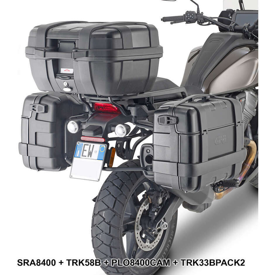 Portavaligie laterale PL ONE-FIT per valigie MONOKEY Givi PLO8400MK Per HARLEY DAVIDSON Pan America 1250 (21 > 24)