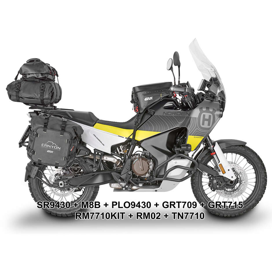 Portavaligie laterale PL ONE-FIT per valigie MONOKEY Givi PLO9430MK Per HUSQVARNA Norden 901 (22 > 24)