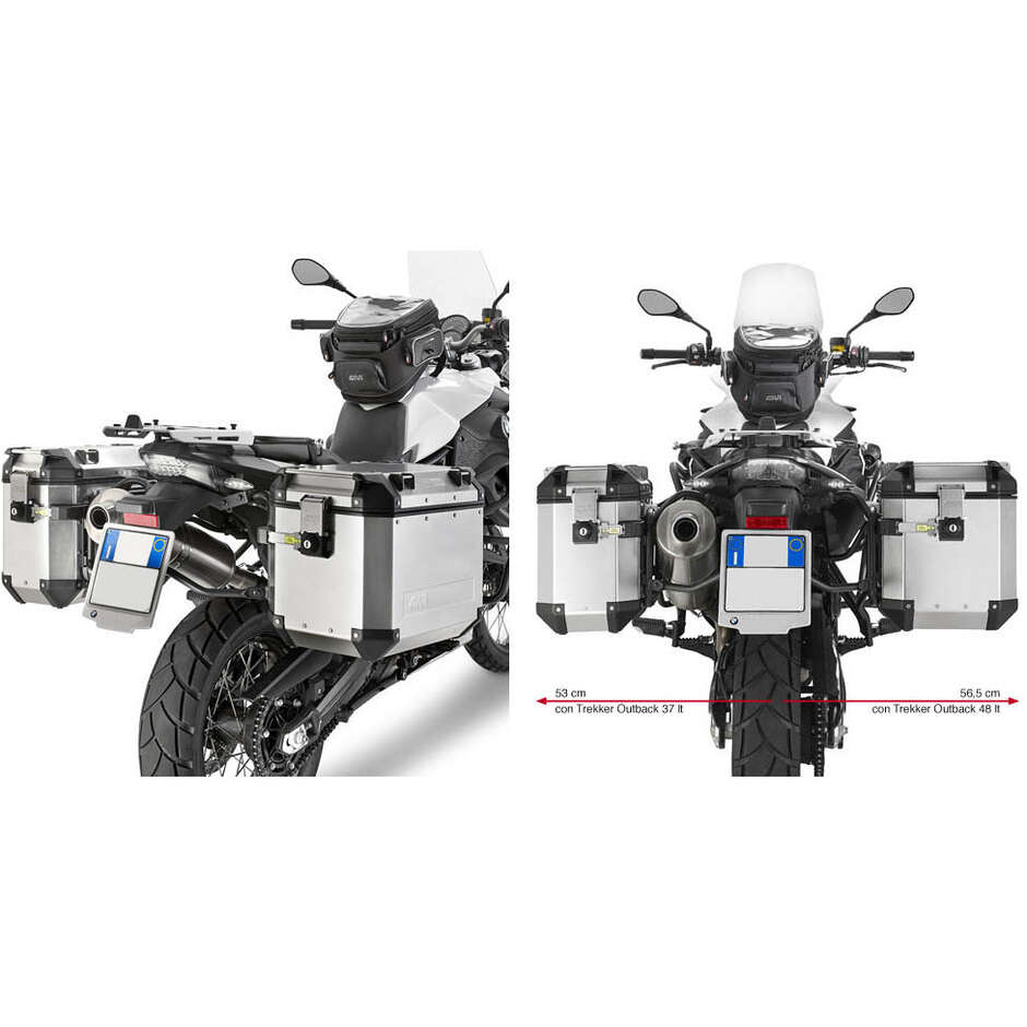 Portavaligie laterale specifico per valigie MONOKEY CAM-SIDE Trekker Outback Givi PL5103CAM Per BMW F 650 GS / F 800 GS (08 > 17); F 700 GS (13-17)