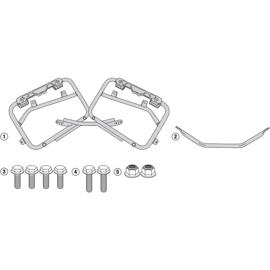 Portavaligie laterale specifico per valigie MONOKEY® CAM-SIDE Kappa KL1146CAM Per HONDA NC 750 S / X (16 > 20)