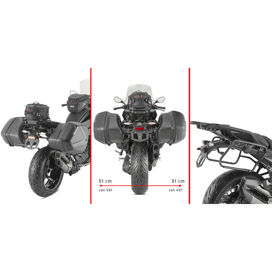 Portavaligie Laterale Specifico per Valigie V35 e V37 MONOKEY SIDE Givi PLX5153 Per BMW R 1300 RS (25 > 26)