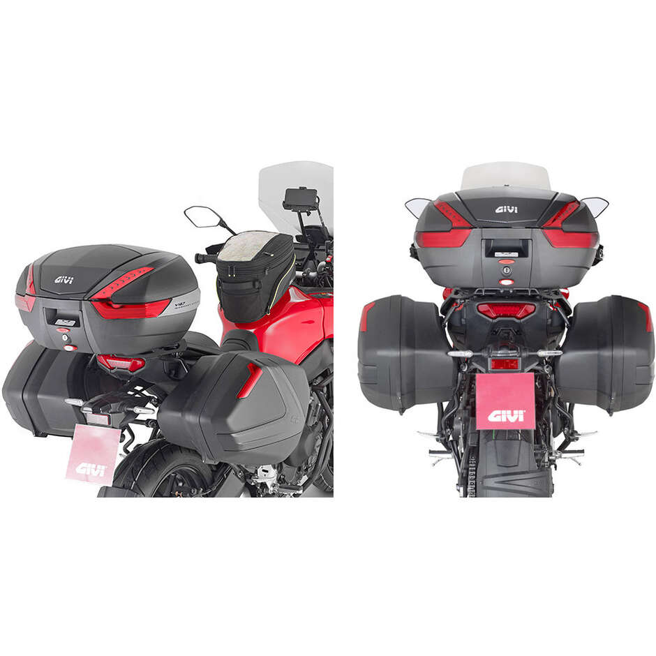 Portavaligie laterale specifico per valigie V35, V37 MONOKEY SIDE Givi PLX2159 Per YAMAHA Tracer 9 / Tracer 9 GT / Tracer 9 GT+ (21 > 24)
