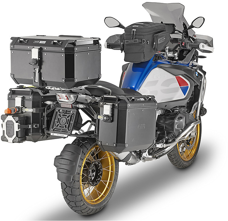 Top case moto en aluminium avec porte-bagages arrière