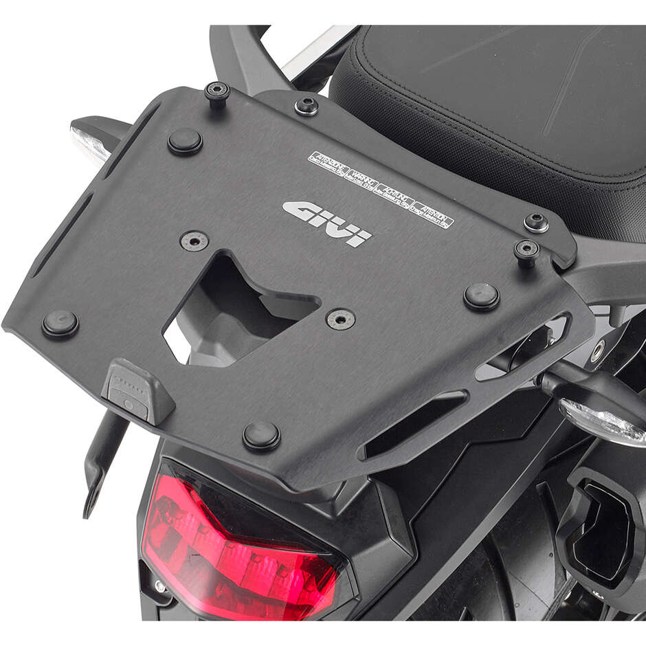 Porte-bagages arrière en aluminium noir pour top case Givi Monokey SRA6422 Pour TRIUMPH Tiger 1200 GT / GT Pro / GT Explorer / Rally Explorer (22 > 24)