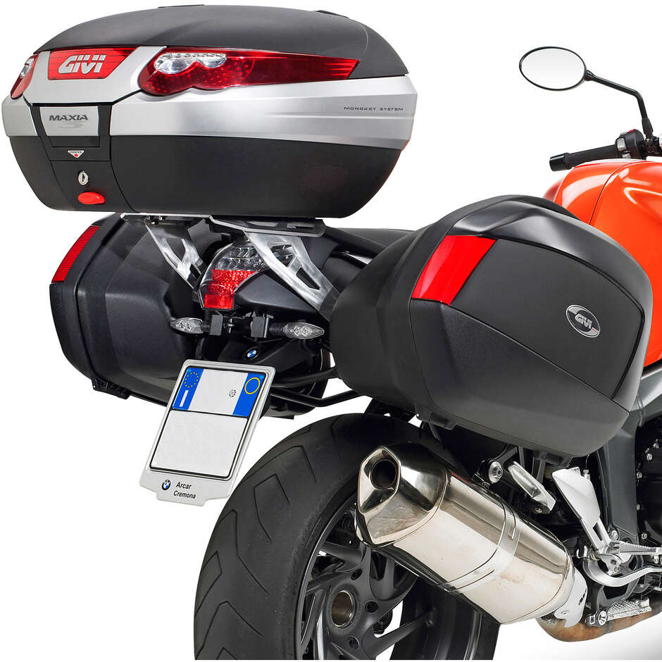 Porte-bagages arrière en aluminium pour top case Givi SRA690 Monokey Pour BMW K 1200 R (05 > 08) / K 1300 R (09 > 16)