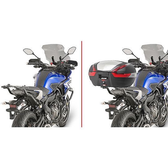 Porte-bagages arrière spécifique pour Topcase MonoKey ou Monoock Kappa / Givi spécifiques pour Yamaha Mt-07 Tracer (16)