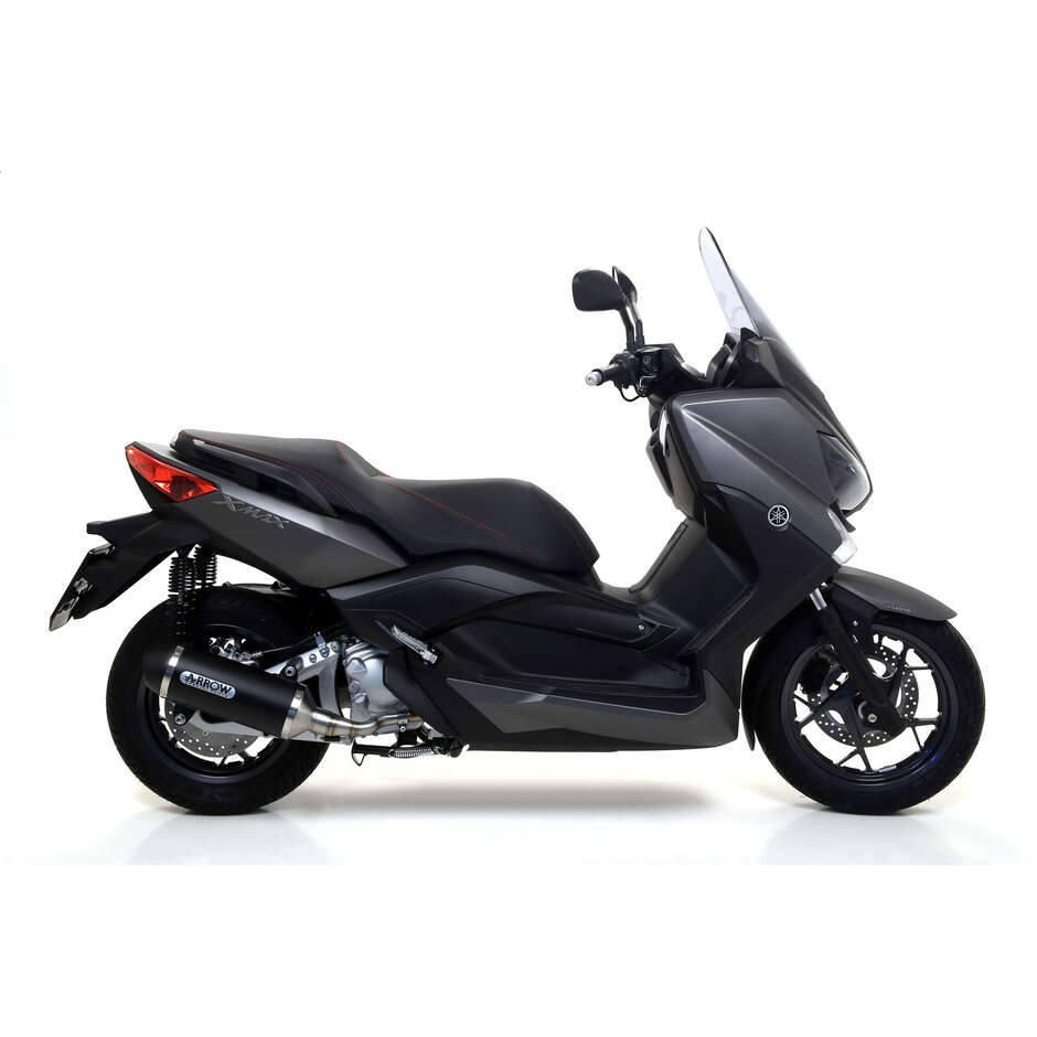 Pot d'échappement Arrow Urban en aluminium foncé avec embout foncé pour Yamaha XMAX 250 (09-16)