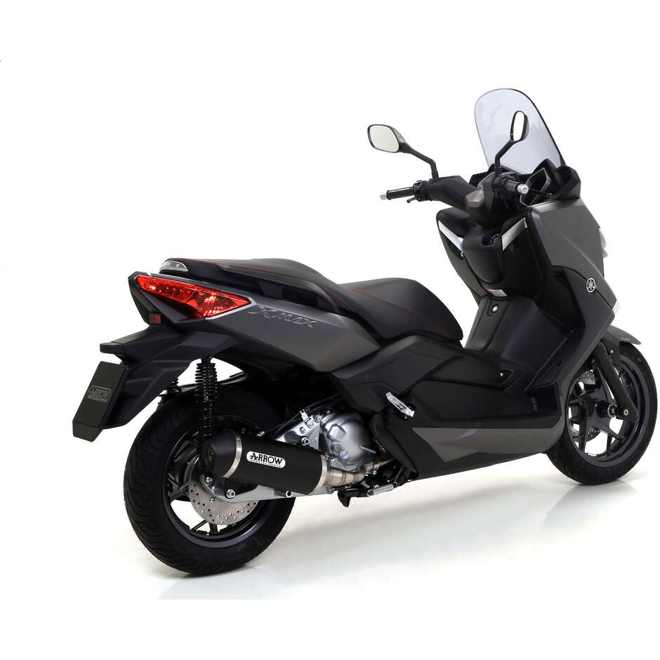 Pot d'échappement Arrow Urban en aluminium foncé avec embout foncé pour Yamaha XMAX 250 (09-16)