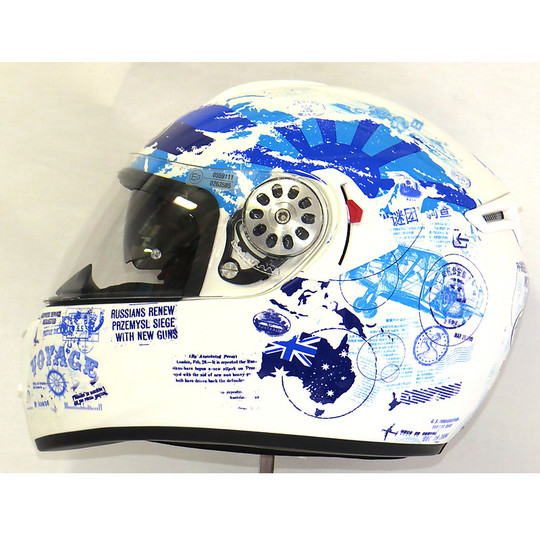 Premier Angel TR8 Integral casque de moto blanc bleu