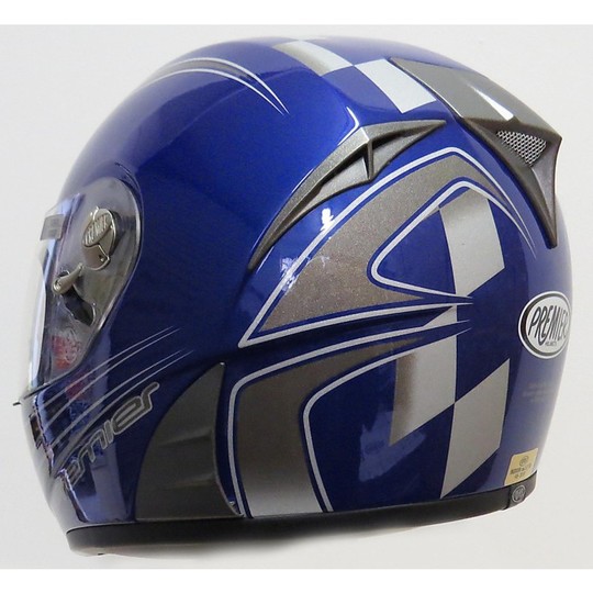 Premier casque de moto intégral en fibre tricomposite modèle Devil Ck Blue