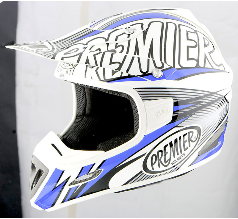 Premier casque de moto Predator Cross Enduro en fibre TF1 bleu tricomposite  Vente en Ligne 